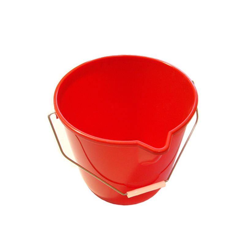 SEAU 12 LITRES POUR ESPAGNOL PLASTIQUE STANDARD ROUGE AVEC BEC